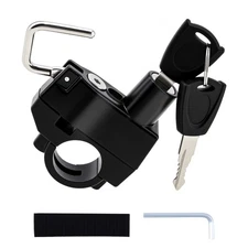 Motorcycle 22-25mm Anti-theft Helmet Lock Security Handlebar Mount Accessories