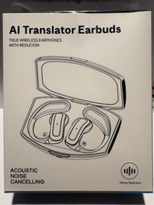 AI Translation Earbuds Noise Reduction True Stereo Surround Sound NEW