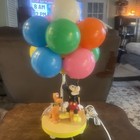 Vtg 19" Disney Mickey Mouse & Pluto Balloon Lamp Nightlight Nursery Tested Works