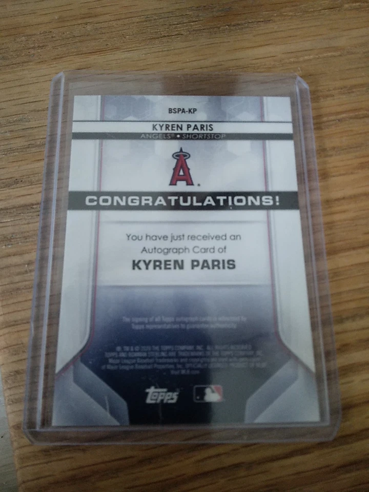 KYREN PARIS 2020 TOPPS BOWMAN STERLING PROSPECT ON CARD AUTO 🔥 #BSPA-KP - Image 4 of 4