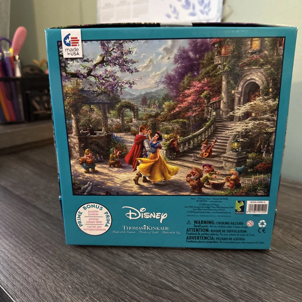 Nuevo Rompecabezas Thomas Kincade Disney Blancanieves 750 Piezas Nuevo Hecho en EE. UU. Foto 4 de 4