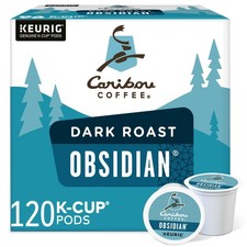 Caribou Coffee Obsidian K-Cups, Dark Roast, 120 Count