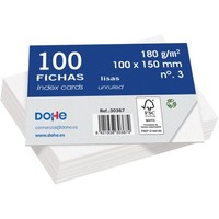 Dohe Karteikarten A6 100 Stk. 180G/M² Weiß Notizkarten BüRomaterial
