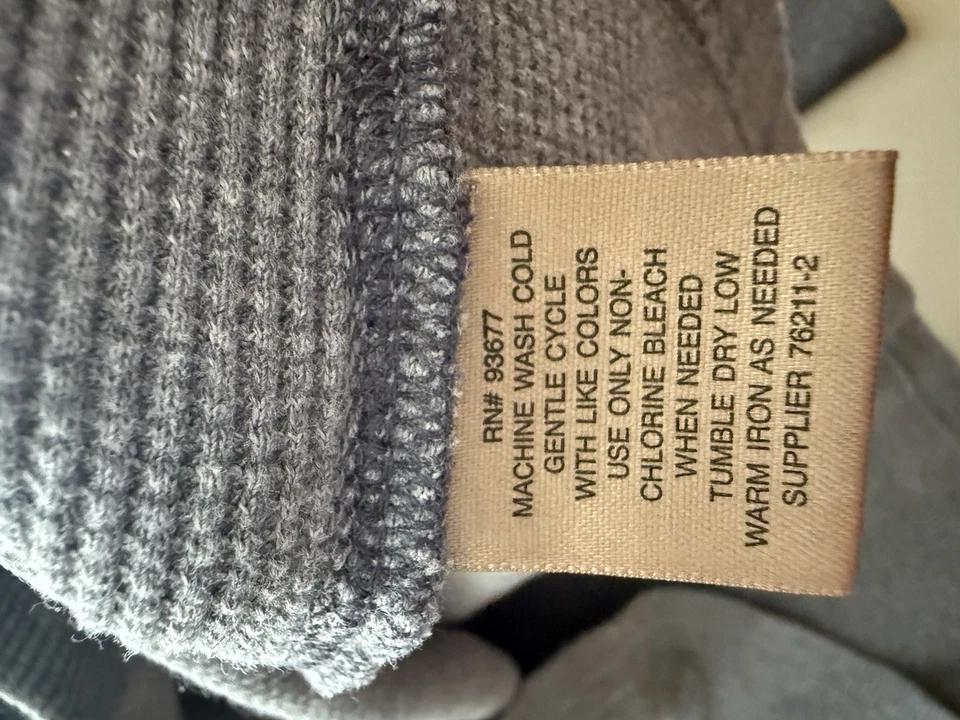 The Foundry Gray Thermal Waffle Knit Shirt 5XL Cotton Long Sleeve Base Layer - Image 4 of 4