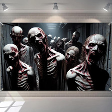 Zombie Halloween Banner 71 X 43 Inch Horror Party Backdrop