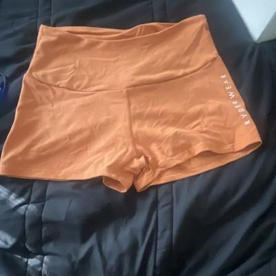 Ryderwear Orange Athletic Shorts Stretch Ruched Activewear Gym Training Women