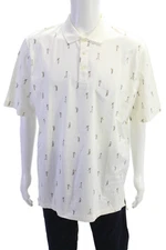 Polo Golf Ralph Lauren Mens Short Sleeve Collared Newport Polo Shirt White Large