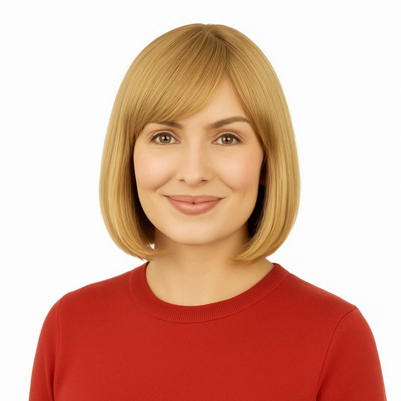 Perruque blonde dorée courte BRENDA pour vos soirées élégantes