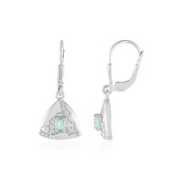Cavill Sterling Silber Ohrringe Dreieck Smaragd 0,57Ct Damen Schmuck