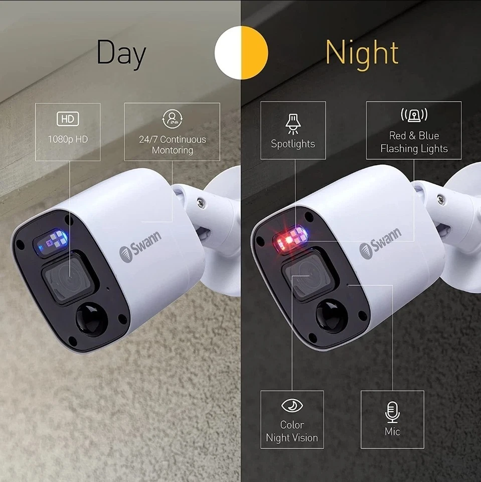 Swann Enforcer 8 canales 8 cámaras interior/exterior sistema de seguridad con cable 4K UHD Foto 2 de 4