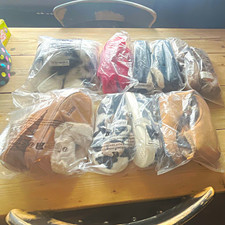 Mixed job lot ladies Slippers Job Lot 7  Pairs, Multiple Pairs Bagged size 7/8