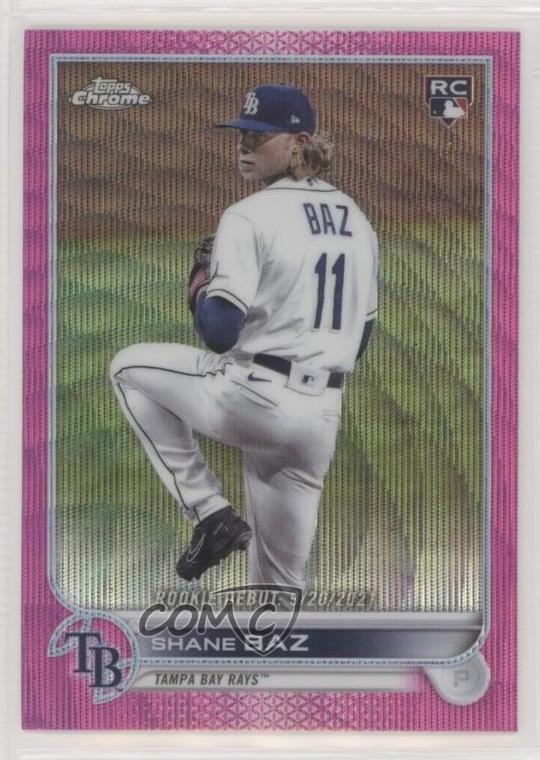 2022 Topps Chrome Update Debut Pink Wave Refractor Shane Baz #USC175 Rookie RC