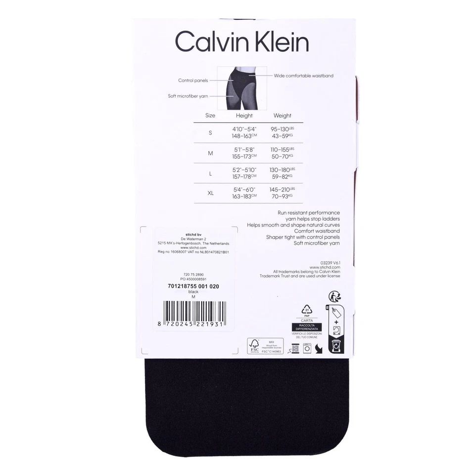 Calvin Klein French Cut Shaper Strumpfhose Schwarz - Bild 2 von 2