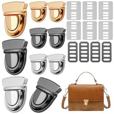 12 Sets Bag Making Clasps Purse Tuck Lock Clasps Wallet Buckle Fasteners Purse