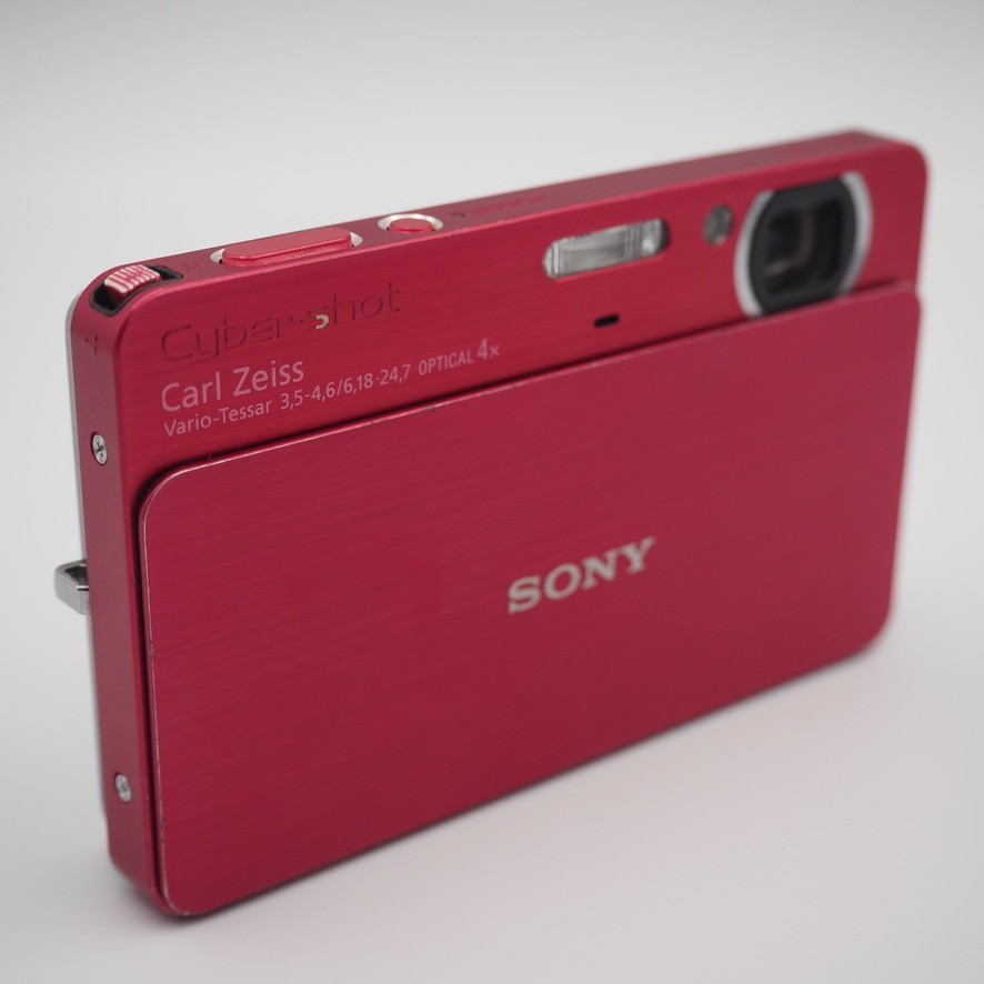 EXC] SONY Cyber-shot DSC-T700 Pink Red Camera w/Battery Charger