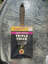 New Vintage Superior 4" Triple Thick Bristle Paint Brush