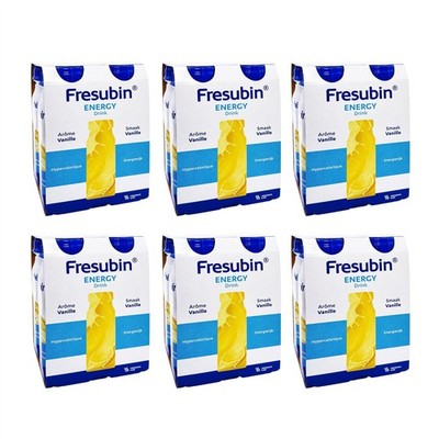 (11,44 EUR/l) FRESUBIN Energy Drink Vanille 6x4x200ml Trinkflasche 24 Stück