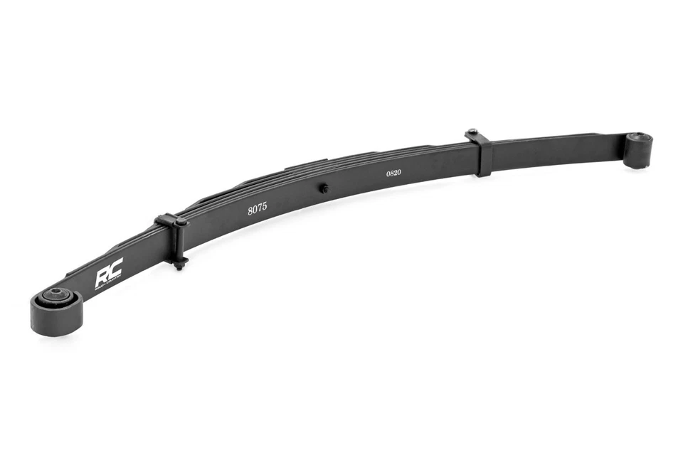 Par de resortes de hoja traseros Rough Country de 3,5" de elevación para Toyota Tacoma 05-23 Foto 2 de 2