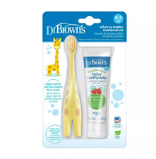 Dr. Brown's Infant-to-Toddler Training Toothbrush Toothpaste Strawberry Flavor
