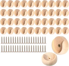 20 Sets Closet Pole Socket Wooden Closet Rod Holders 1-3/8" Pole Bracket Rod Sup