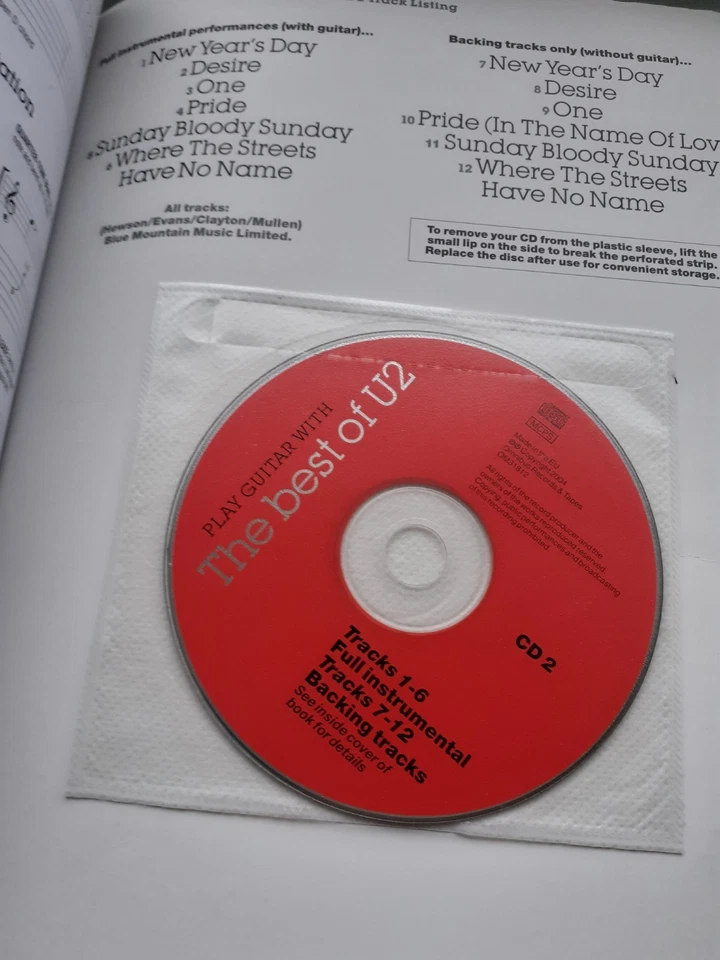 PLAY GUITAR WITH U2 (1992-2000) WITH SOUNDALIKE BACKING TRACKS & DEMOS CD - Image 4 of 4