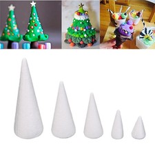 5 Pieces Foam Cones for Crafts Christmas Tree Cake Topper Foam Tree Cones for