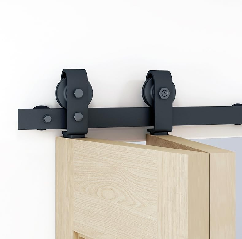 40-Inch Bi-Fold Sliding Barn Door Kit for 36-Inch Double Doors Smooth Gliding Hardware