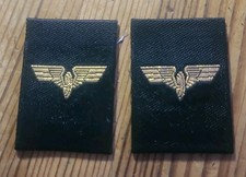 2 alte Deutsche Bundesbahn Kragenspiegel mit Flügelrad Eisenbahn  Uniform