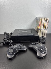 Sega Saturn MK-80000 Video Game Console Bundle with 2 Controllers (4) Games