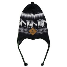 HANDMADE ANDEAN ALPACA REVERSIBLE HAT WITH EAR FLAPS