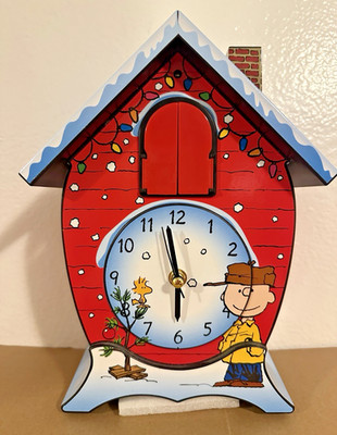Peanuts by Schulz Linus & Lucy Charlie Brown Theme Song Snoopy Cuckoo Clock READ