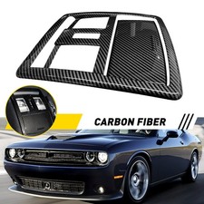 Front Reading Light Lamp Trim Cover Accessories For 10-20 Dodge Challenger Black