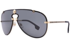 Versace VE2243 100287 Sunglasses Men's Gold/Dark Grey Pilot 43mm