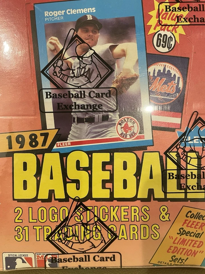 Caja de violonchelo de béisbol Fleer 1987 (paquetes de valor) - ¡Autenticada por la BBCE! Foto 3 de 4