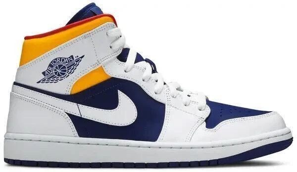 Jordan 1 Mid White Deep Royal Blue for Sale | Authenticity