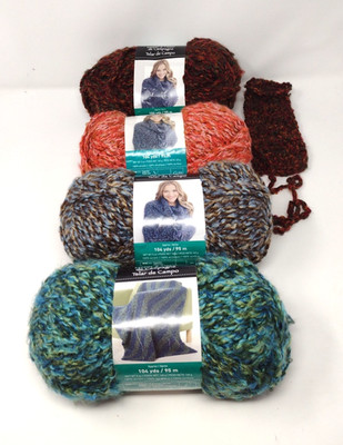 Loops & Threads Country Loom 100% Acrylic Yarn Mixed Lot 4 New and Used Started
