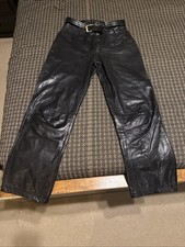 stratege vintage Black leather Pants 30x28