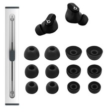 6 Pairs Silicone Ear Tips for Beats Studio Buds Fit Pro - Black Cover Set