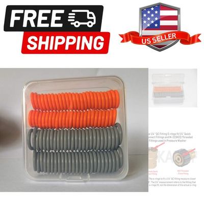 #ad 100pk New Pressure Washer O Rings Seal Kits for 1 4quot;amp;3 8#x27;#x27; Quick Coupler $28.79