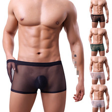 See Through Shorts for Men Lightweight Mesh Breathable Underwear