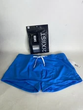 2XIST Essentials Cabo Swim Trunks Swimwear Bottoms Malibu Blue Mens Size M