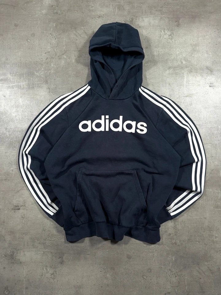adidas Hoodie mit Logo Print in navy - Bild 2 von 4