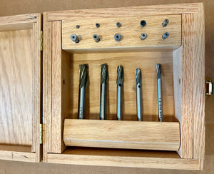 F&D Tool 28990 Counterbore Set in Wood Case 1/4"- 1/2" by 16ths 15 Piece