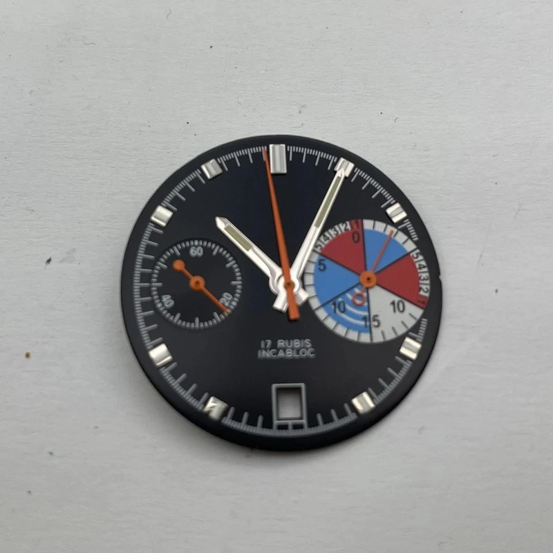 Lot De 3 Cadrans Chronographe Valjoux 7734 - Pièces De Rechange Pour Montres Vintage