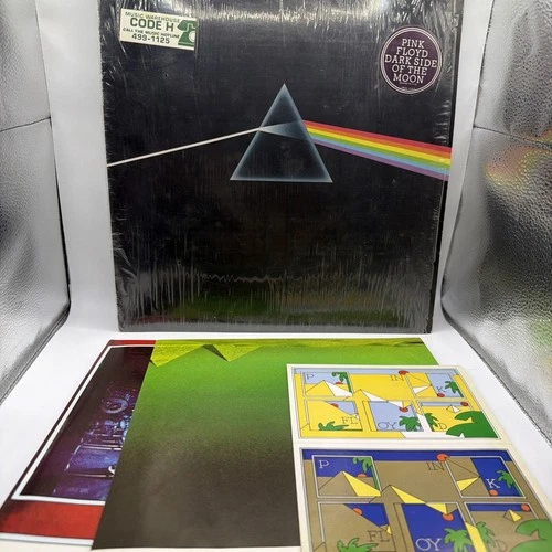 Pink Floyd Dark Side of the Moon Vinyl LP SMAS-1-11163 Inserts Shrink Tested