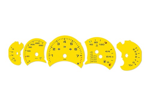 Porsche Carrera Yellow - Speedometer gauges from MPH to km/h Gauges - Picture 5 of 6