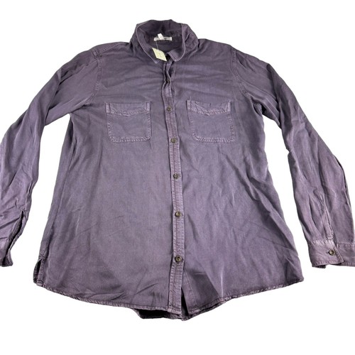 Maurices Shirt Women's Medium Purple Long Sleeve Button Up Rayon Pockets NWT - Picture 8 of 14