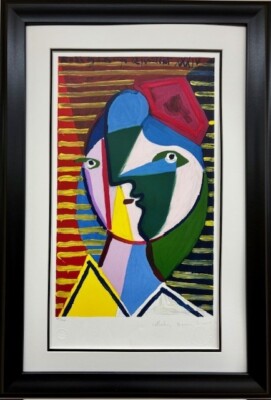 Picasso ''Visage de Femme Sur Fond''  (Woman's Face) Estate Signed Limited  Art