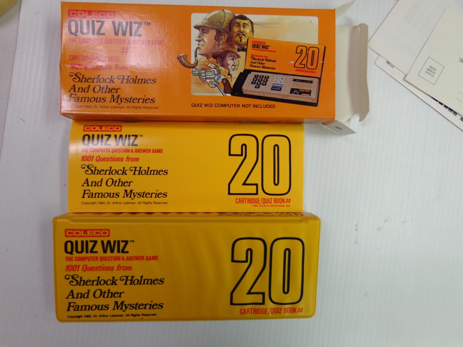 NEW COLECO QUIZ WIZ CARTRIDGE/ BOOK 20/ 1001 QUESTIONS ON SHERLOCK