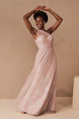 Anthropologie BHLDN Hayley Paige Phoebe Tulle Shimmer Dress Size